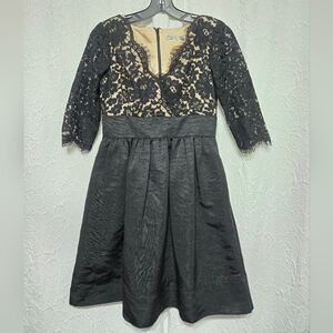 Eliza J Petite Black Lace Formal Cocktail Dress Size 4 P